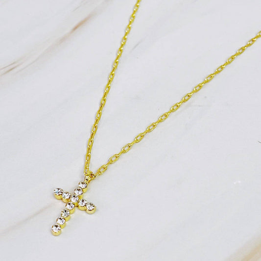 Crystal Cross Necklace